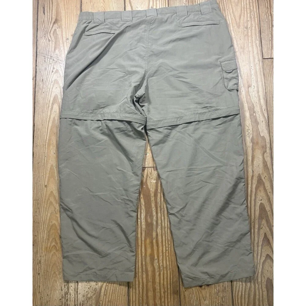 LL Bean Convertible Pants Mens XXL Tall Nylon Hiking Zip Off Pockets Outdoors